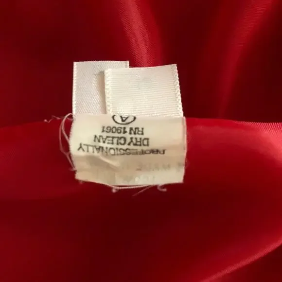 Vintage Doncaster Women’s Red Blazer Jacket 100% Wool Open Front Long Sleeve 12 - Picture 7 of 9